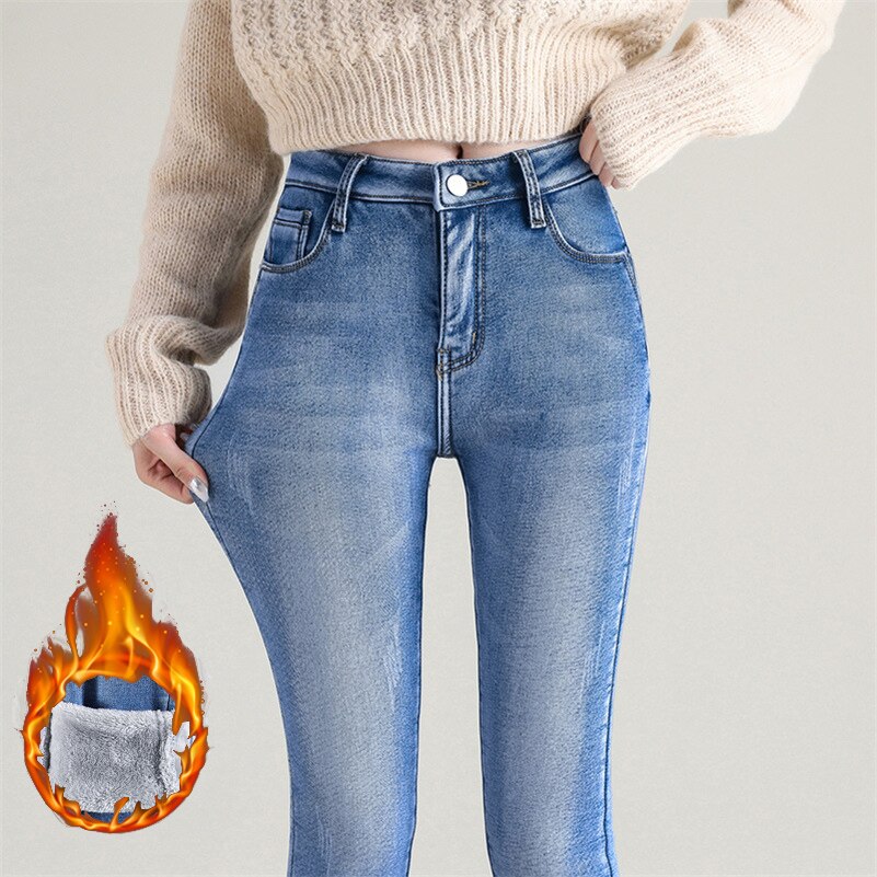 Calça Jeans Peluciada